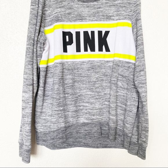 PINK Victoria’s Secret Logo Marled Sweatshirt Size Medium - Picture 5 of 9